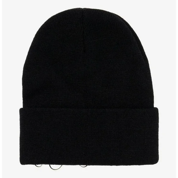 Hot topic pierced beanie one size black. New - Picture 2 of 6